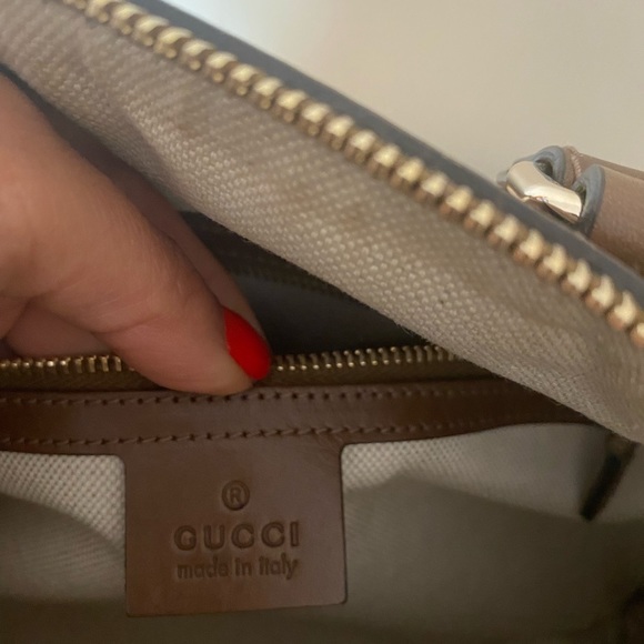 Gucci authentic Boston Joy Bag, suede beige. - Picture 5 of 6